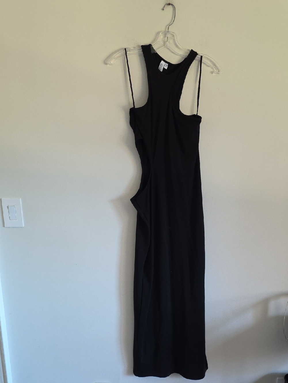 & OTHER STORIES | Cut Out Midi Dress Black Asymmetric Sz 8 - Picture 3 of 6